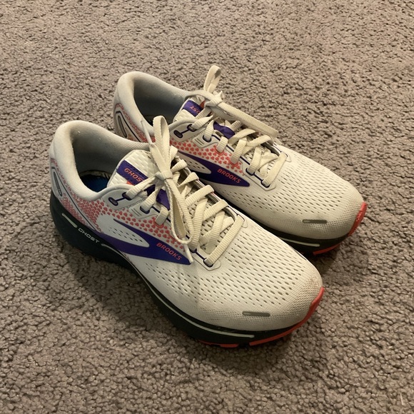 Brooks Women’s Vintage White Purple Sneakers Gym Yoga Running Athletic Shoes, 8 - Picture 2 of 7
